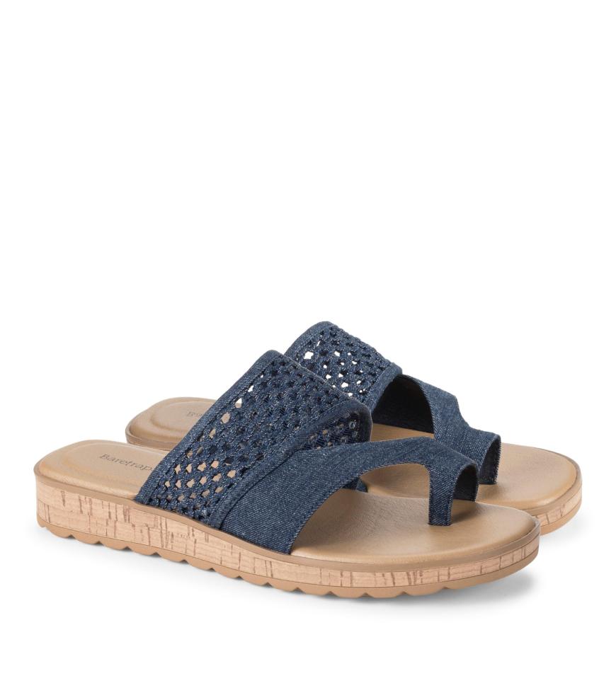 Baretraps Classic Comfort Sandals | Women Gibby Slide Sandal Dark Denim