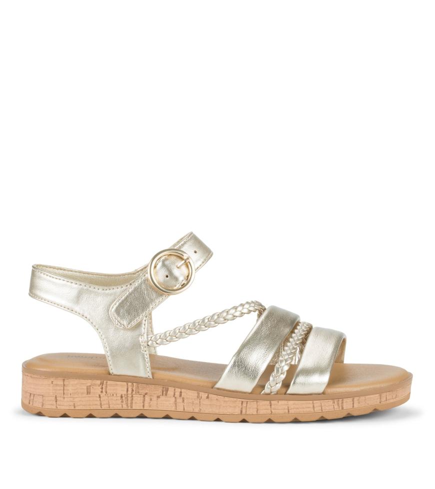 Baretraps Classic Comfort Sandals | Women Gwyneth Slide Sandal Champagne