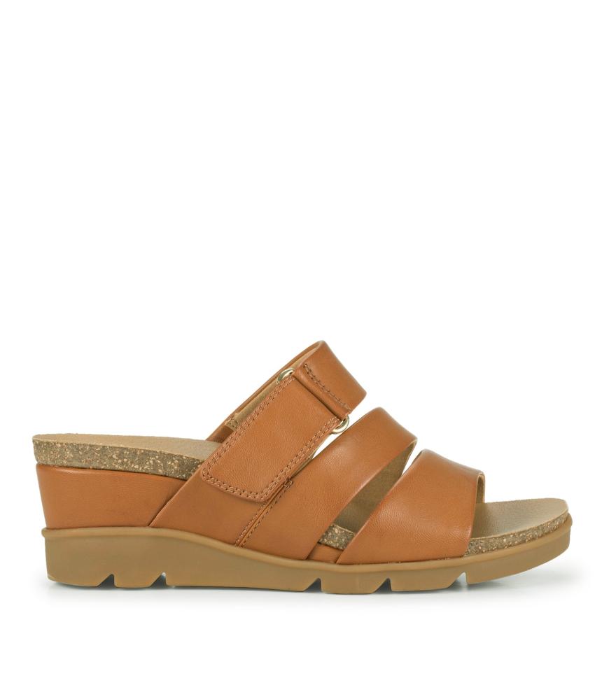 Baretraps Classic Comfort Sandals | Women Michi Wedge Sandal Dark Caramel