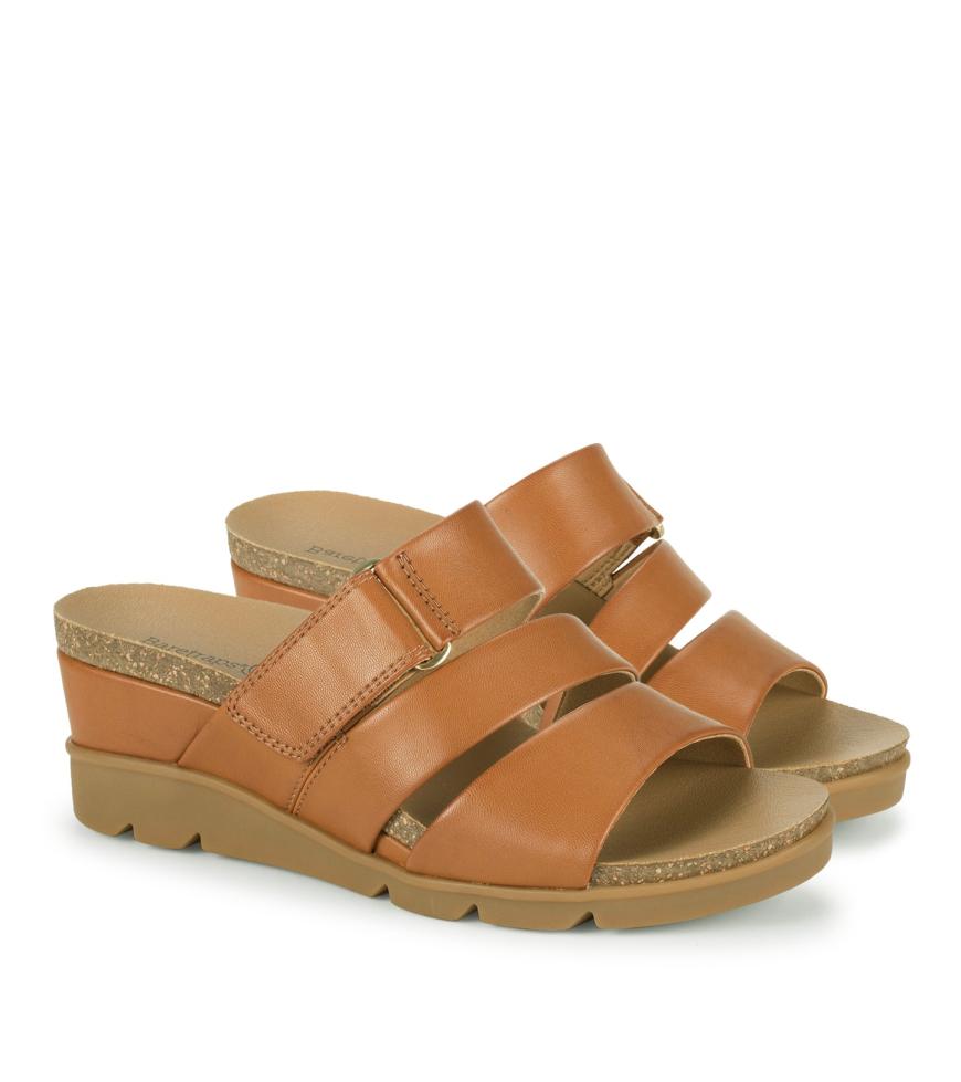 Baretraps Classic Comfort Sandals | Women Michi Wedge Sandal Dark Caramel