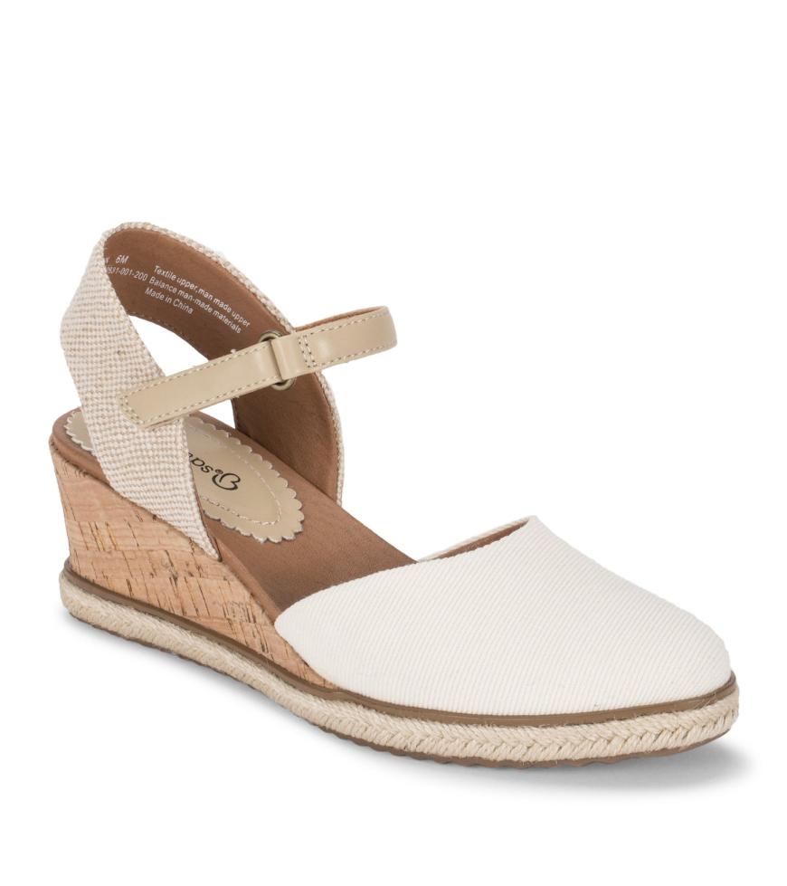Baretraps Classic Comfort Sandals | Women Ocean Closed Toe Wedge Sandal Cream