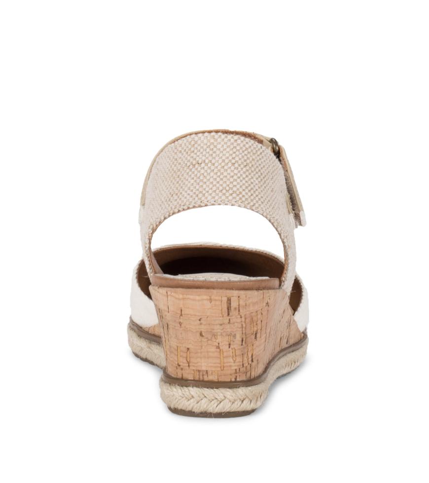 Baretraps Classic Comfort Sandals | Women Ocean Closed Toe Wedge Sandal Cream