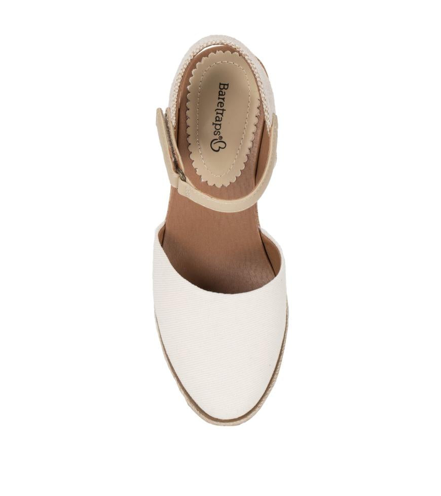 Baretraps Classic Comfort Sandals | Women Ocean Closed Toe Wedge Sandal Cream