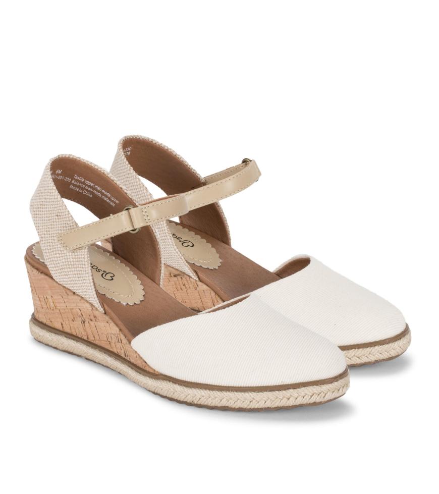 Baretraps Classic Comfort Sandals | Women Ocean Closed Toe Wedge Sandal Cream