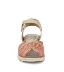 Baretraps Classic Comfort Sandals | Women Odetta Espadrille Wedge Sandal Coral Multi