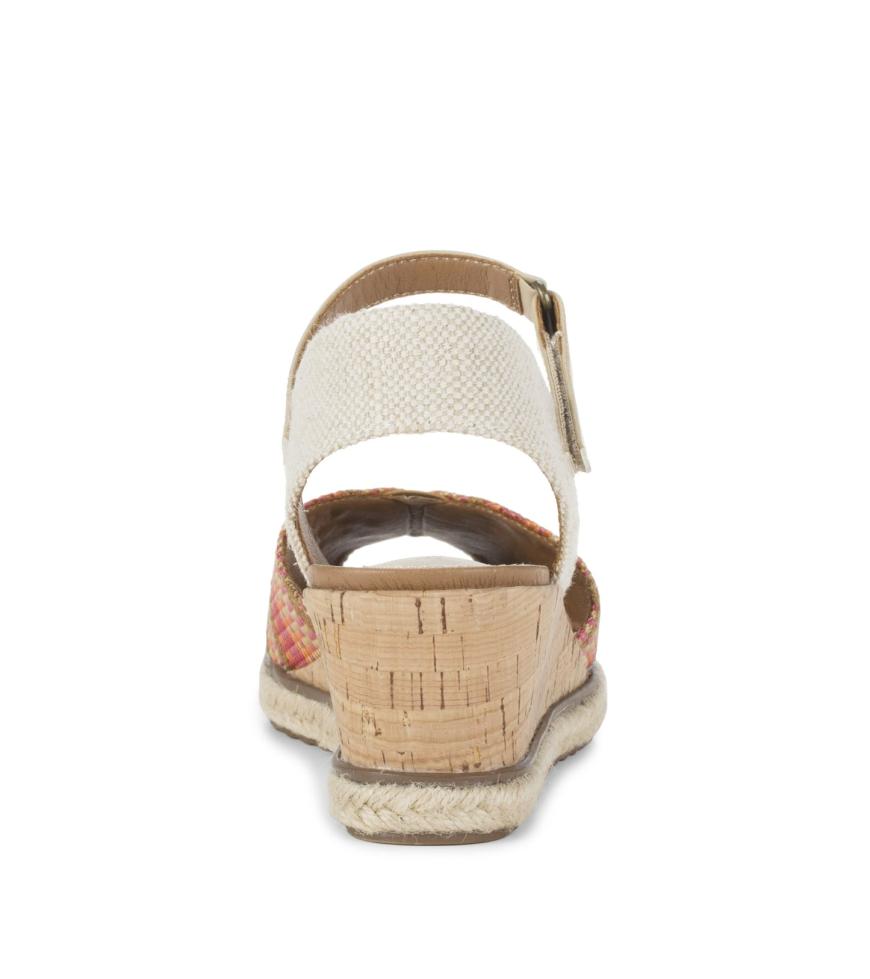 Baretraps Classic Comfort Sandals | Women Odetta Espadrille Wedge Sandal Coral Multi