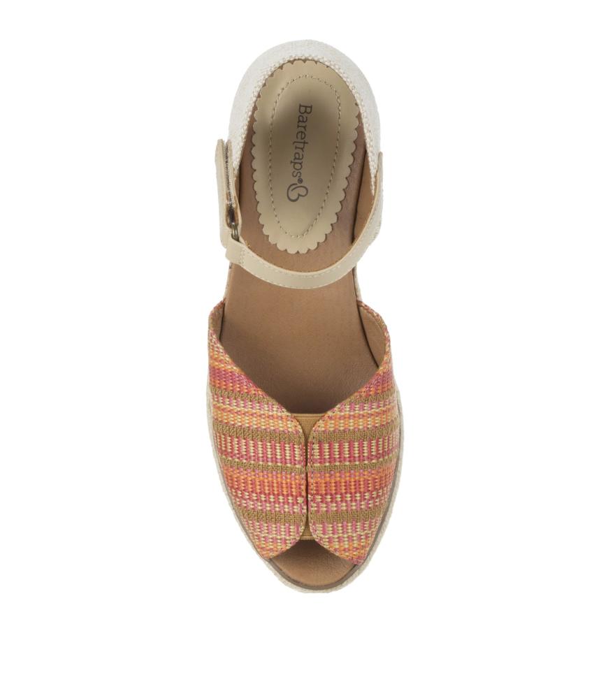 Baretraps Classic Comfort Sandals | Women Odetta Espadrille Wedge Sandal Coral Multi