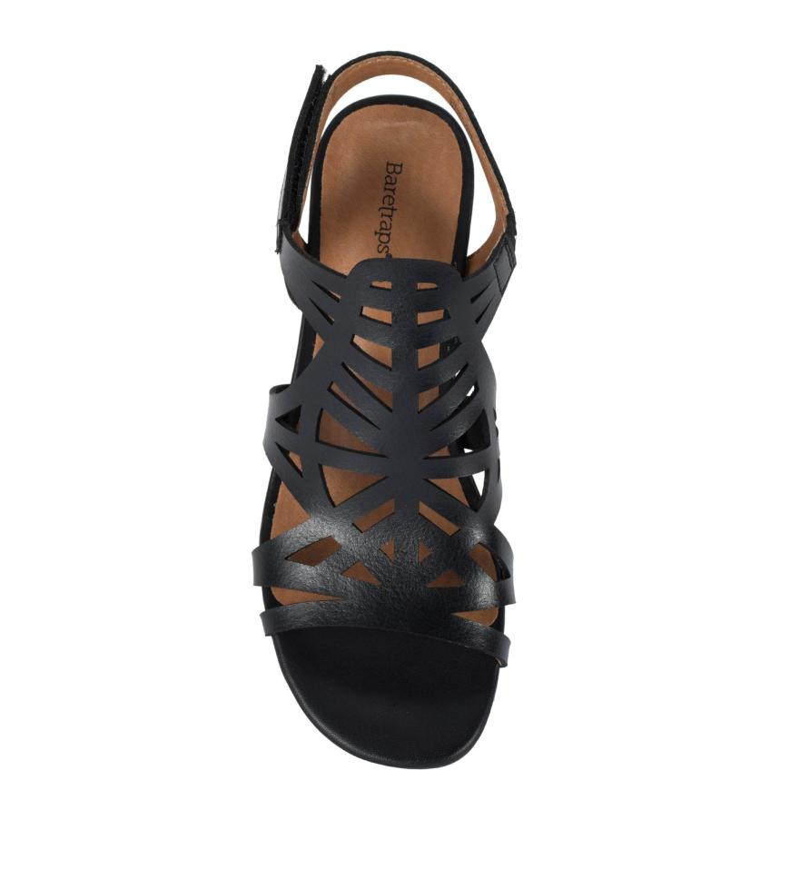 Baretraps Classic Comfort Sandals | Women Velvet Block Heel Sandal Black