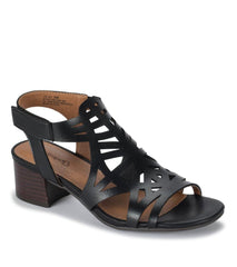 Baretraps Classic Comfort Sandals | Women Velvet Block Heel Sandal Black