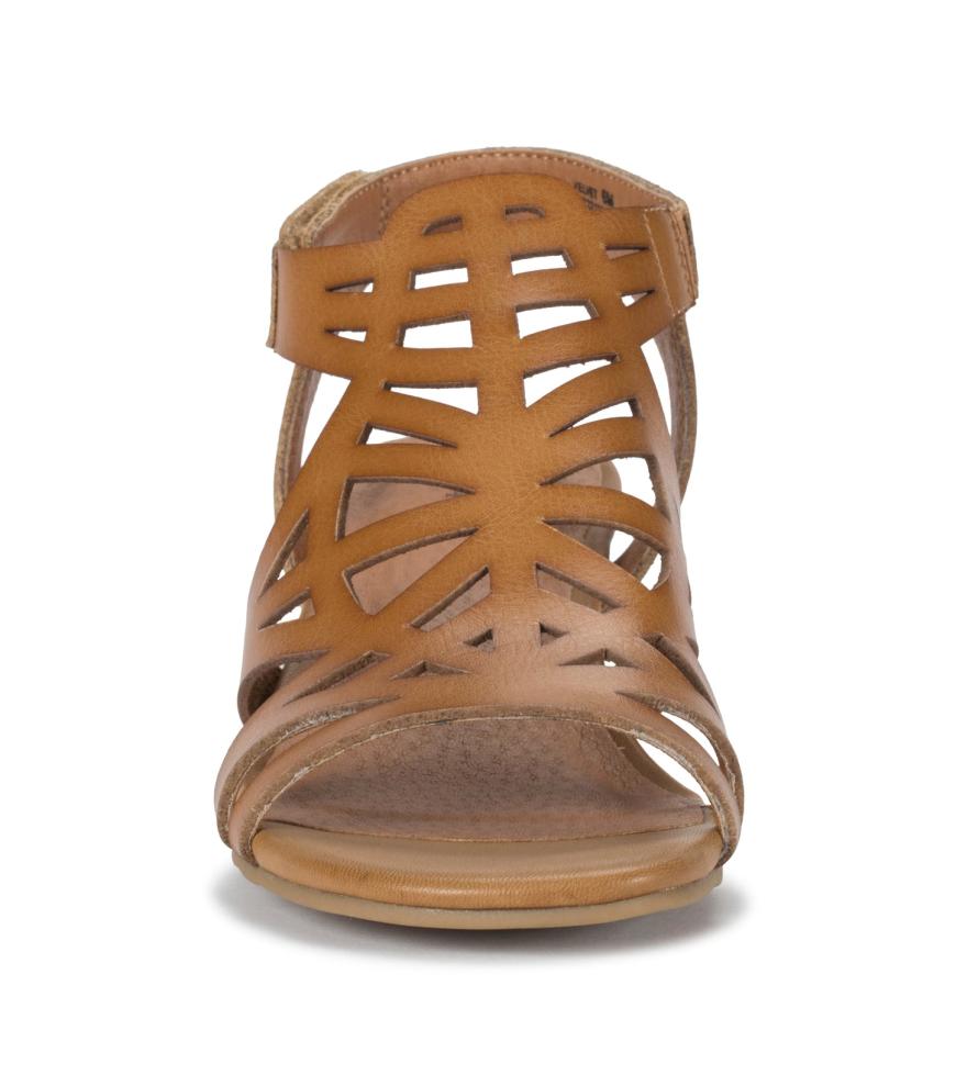 Baretraps Classic Comfort Sandals | Women Velvet Block Heel Sandal Caramel