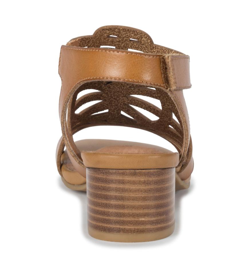 Baretraps Classic Comfort Sandals | Women Velvet Block Heel Sandal Caramel