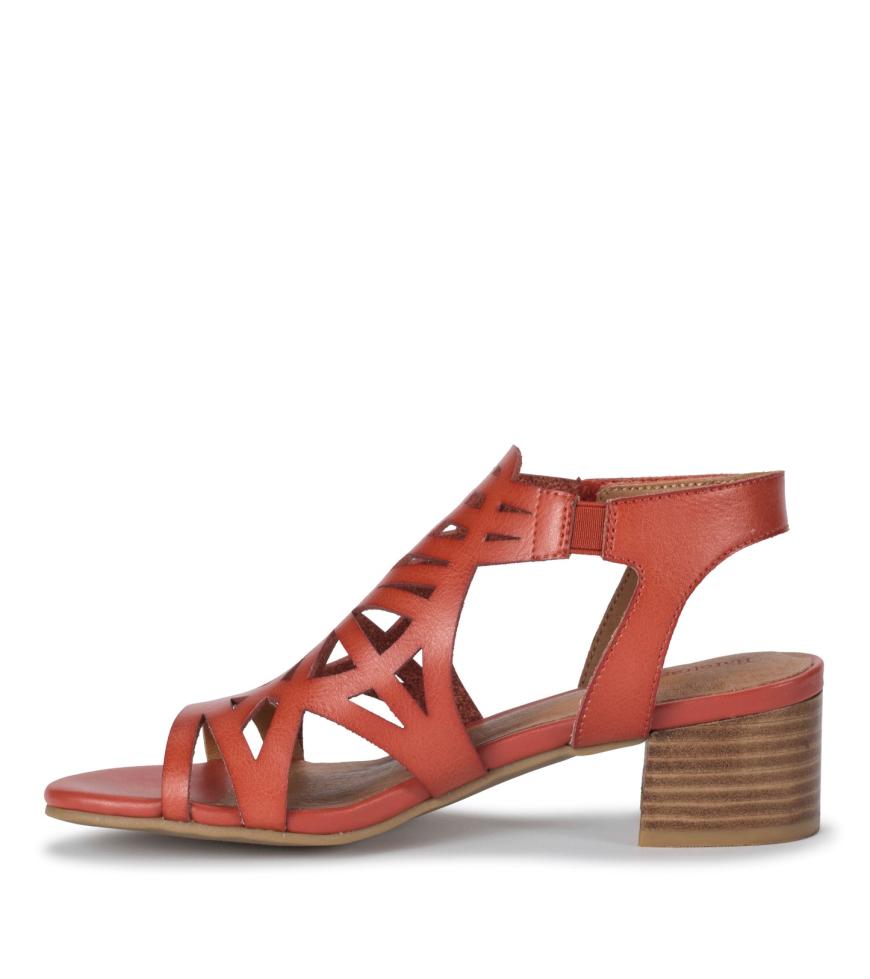Baretraps Classic Comfort Sandals | Women Velvet Block Heel Sandal Paprika
