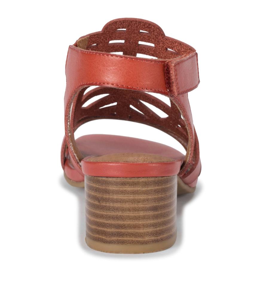 Baretraps Classic Comfort Sandals | Women Velvet Block Heel Sandal Paprika