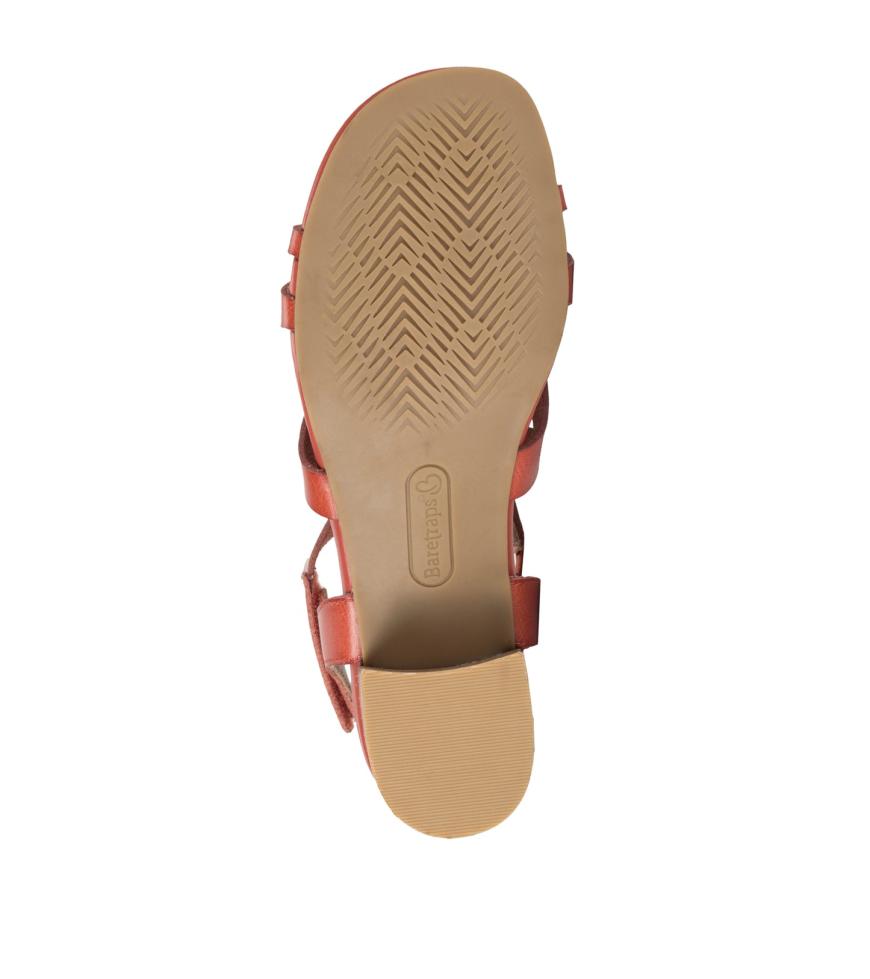 Baretraps Classic Comfort Sandals | Women Velvet Block Heel Sandal Paprika