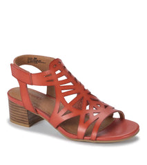 Baretraps Classic Comfort Sandals | Women Velvet Block Heel Sandal Paprika
