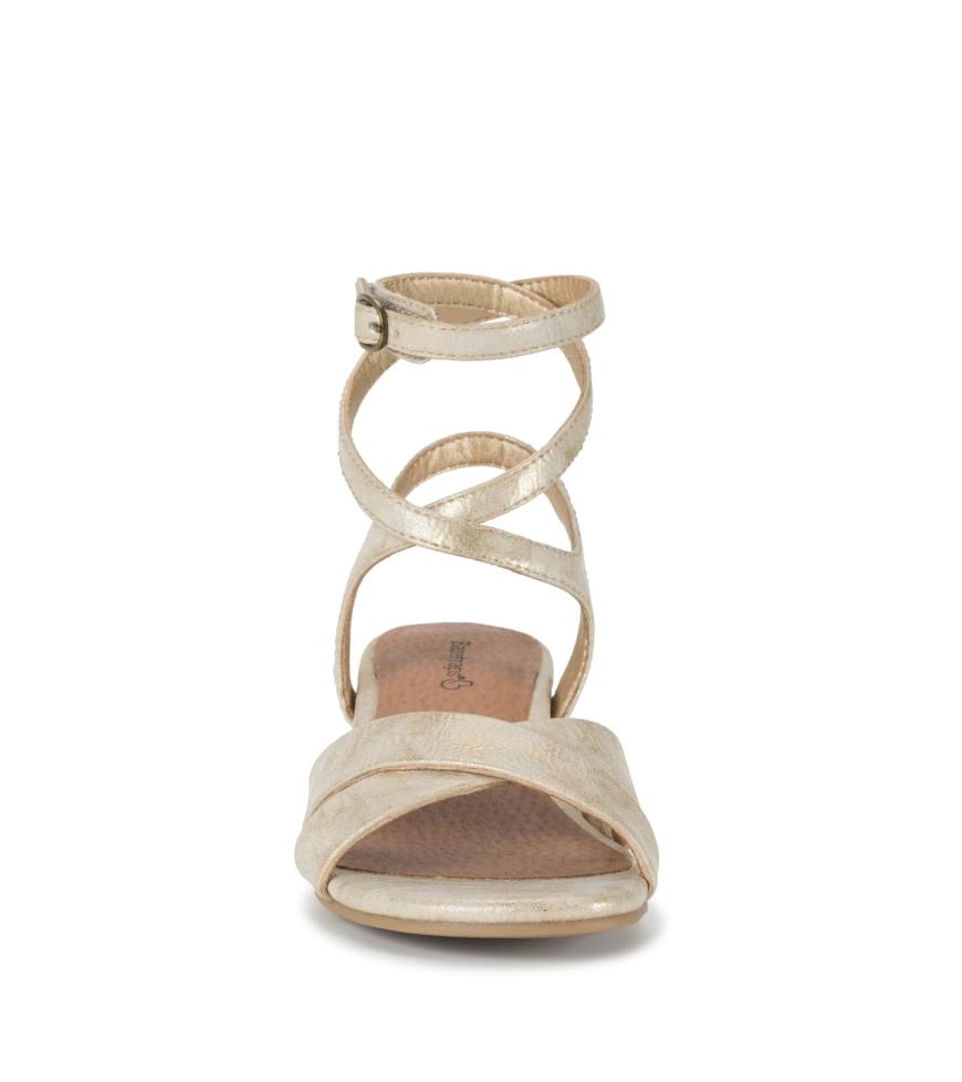 Baretraps Classic Comfort Sandals | Women Vivian Block Heel Sandal Light Gold