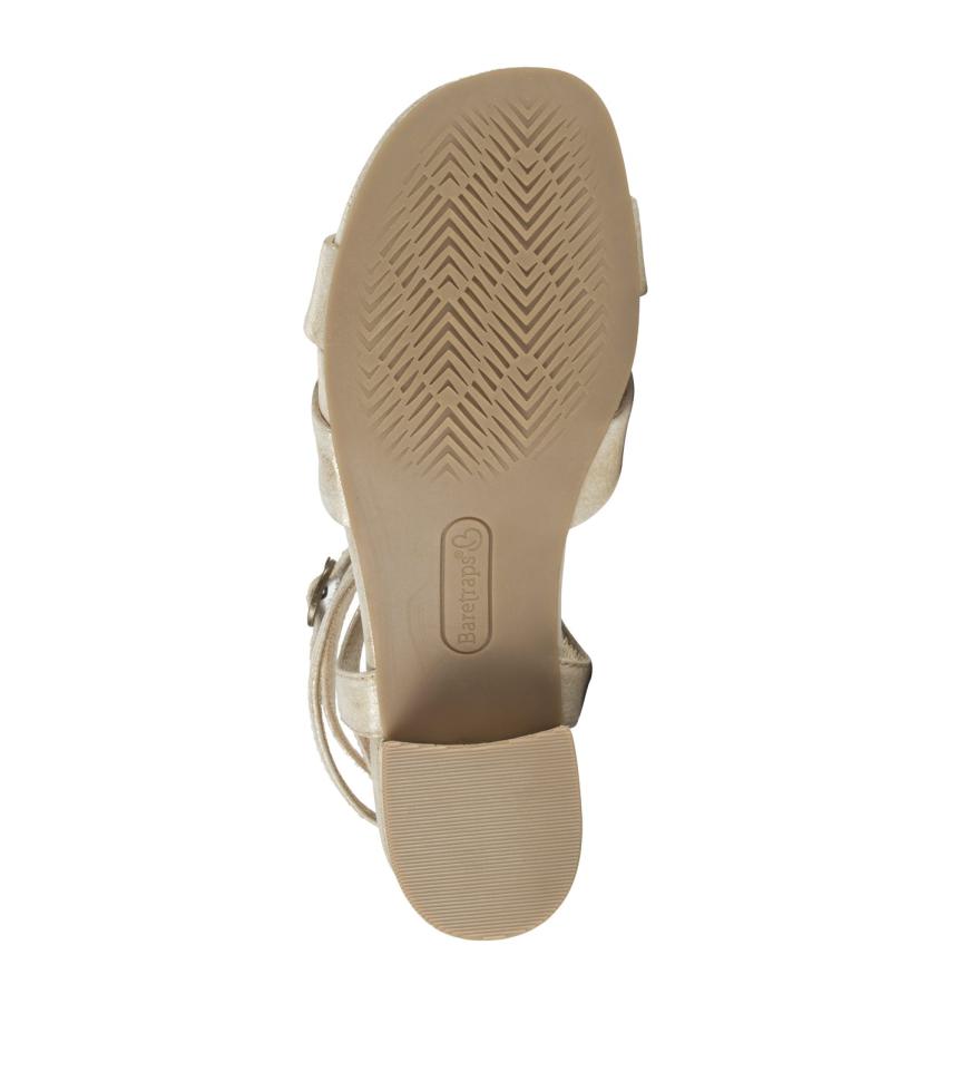 Baretraps Classic Comfort Sandals | Women Vivian Block Heel Sandal Light Gold