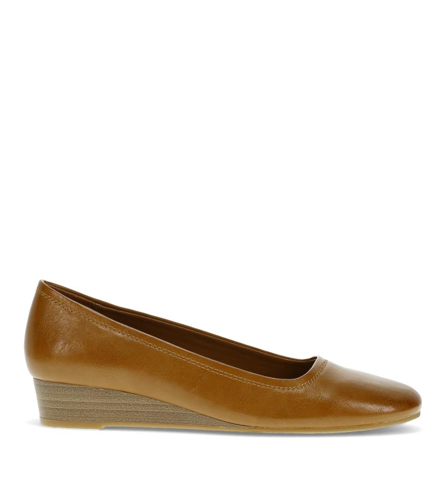 Baretraps Dress Shoes | Women Covette Wedge Slip On Dark Cognac