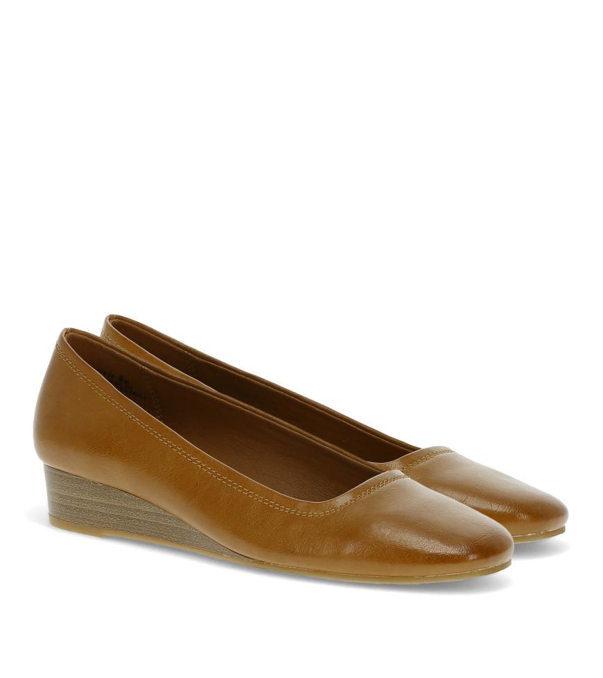 Baretraps Dress Shoes | Women Covette Wedge Slip On Dark Cognac