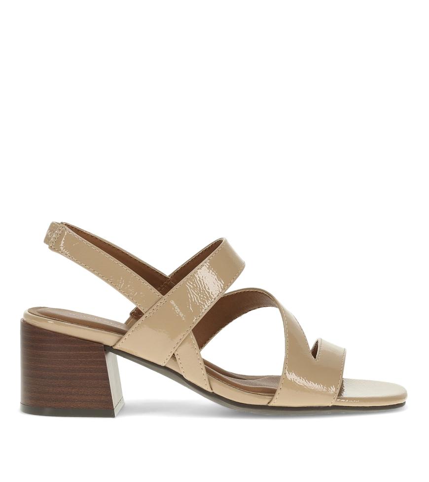 Baretraps Dress Shoes | Women Posha Block Heel Sandal Latte Patent