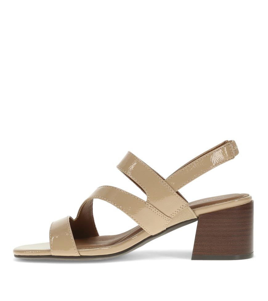 Baretraps Dress Shoes | Women Posha Block Heel Sandal Latte Patent