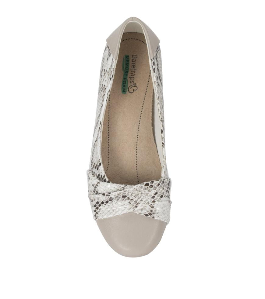 Baretraps Flats &amp; Loafers | Women Mitsy Casual Flat Cream Multi Snake