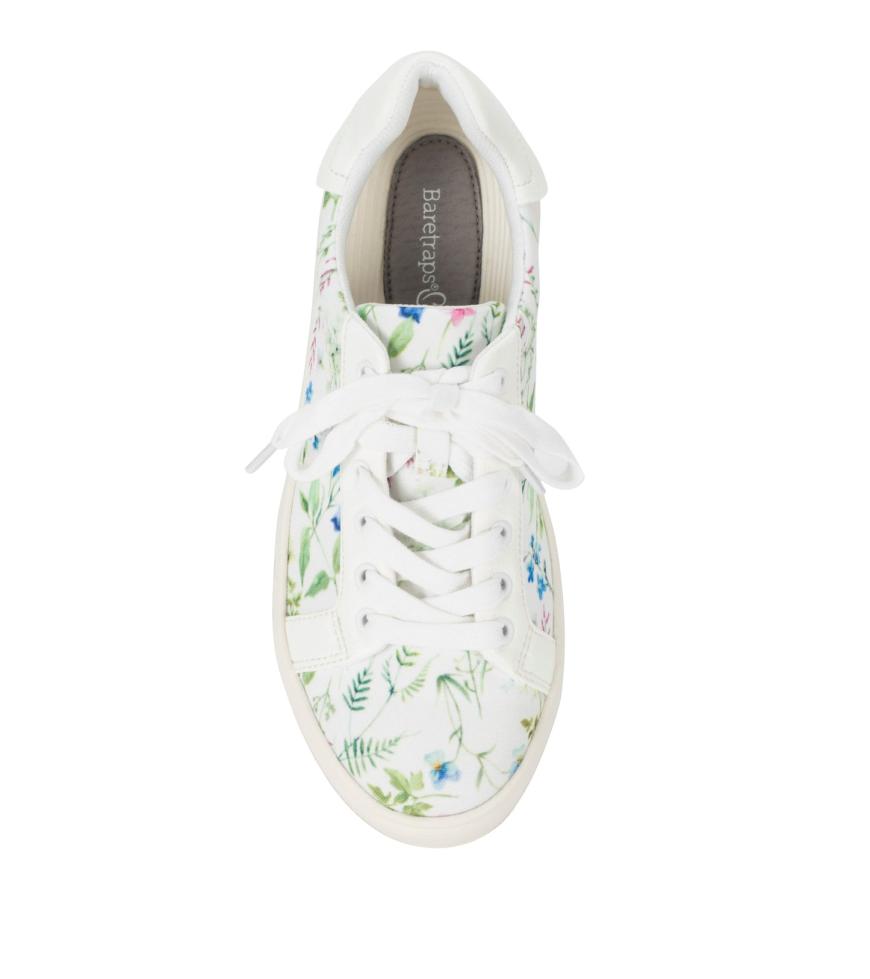 Baretraps Flats &amp; Loafers | Women Nishelle Lace Up Sneaker White/multi Flower Canvas