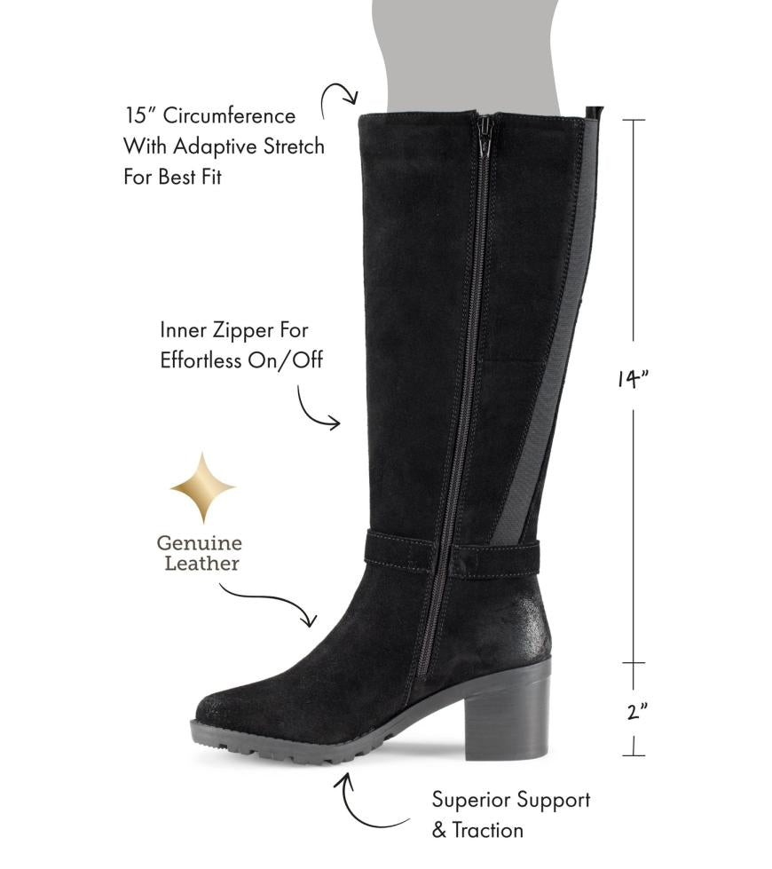 Baretraps Knee High Boots | Women Della Tall Boot Black Suede