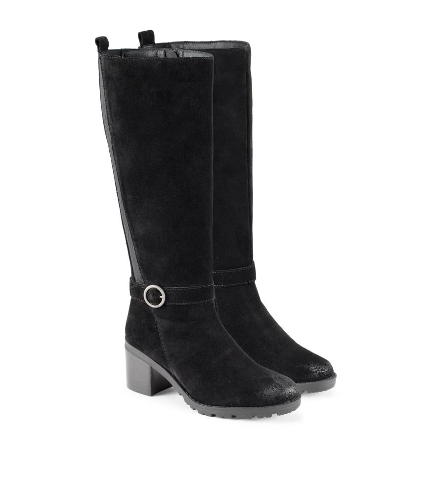 Baretraps Knee High Boots | Women Della Tall Boot Black Suede