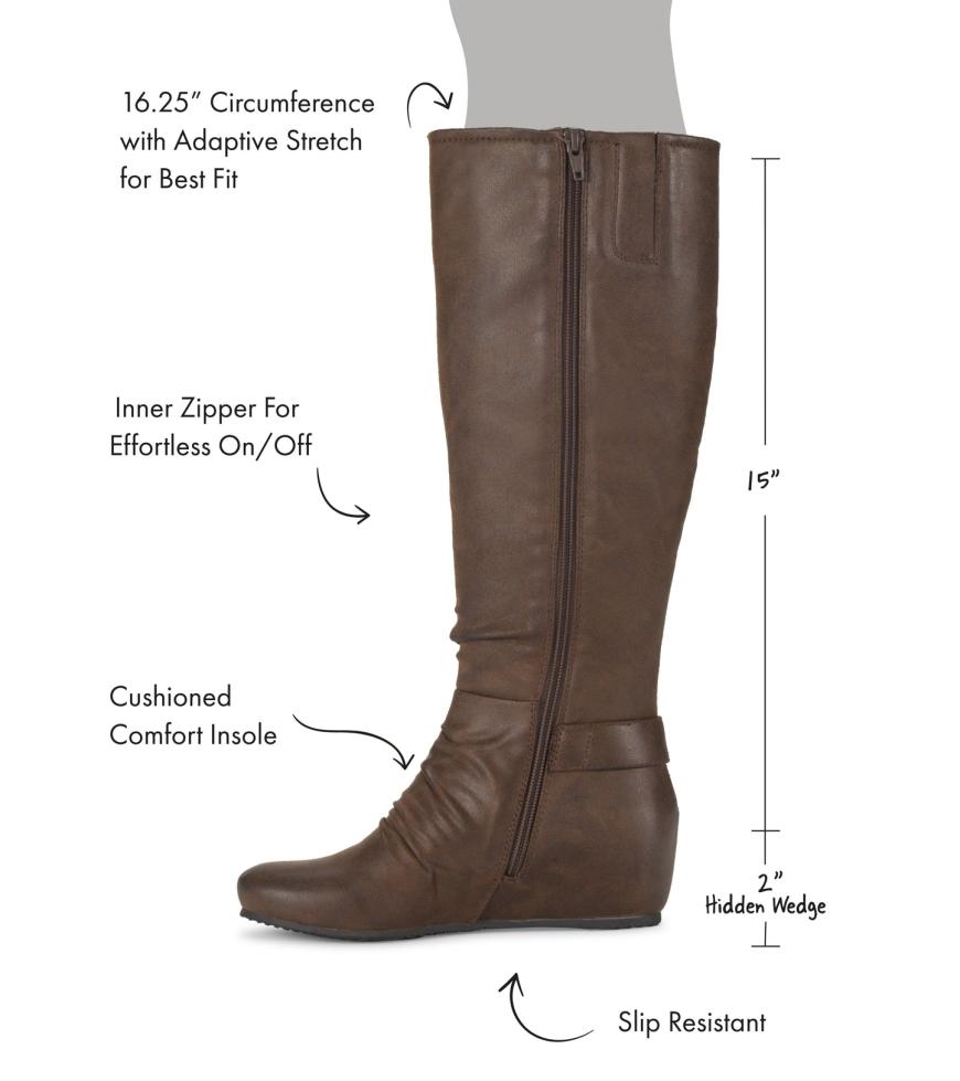 Baretraps Knee High Boots | Women Scarlett Tall Wedge Boot Brush Brown