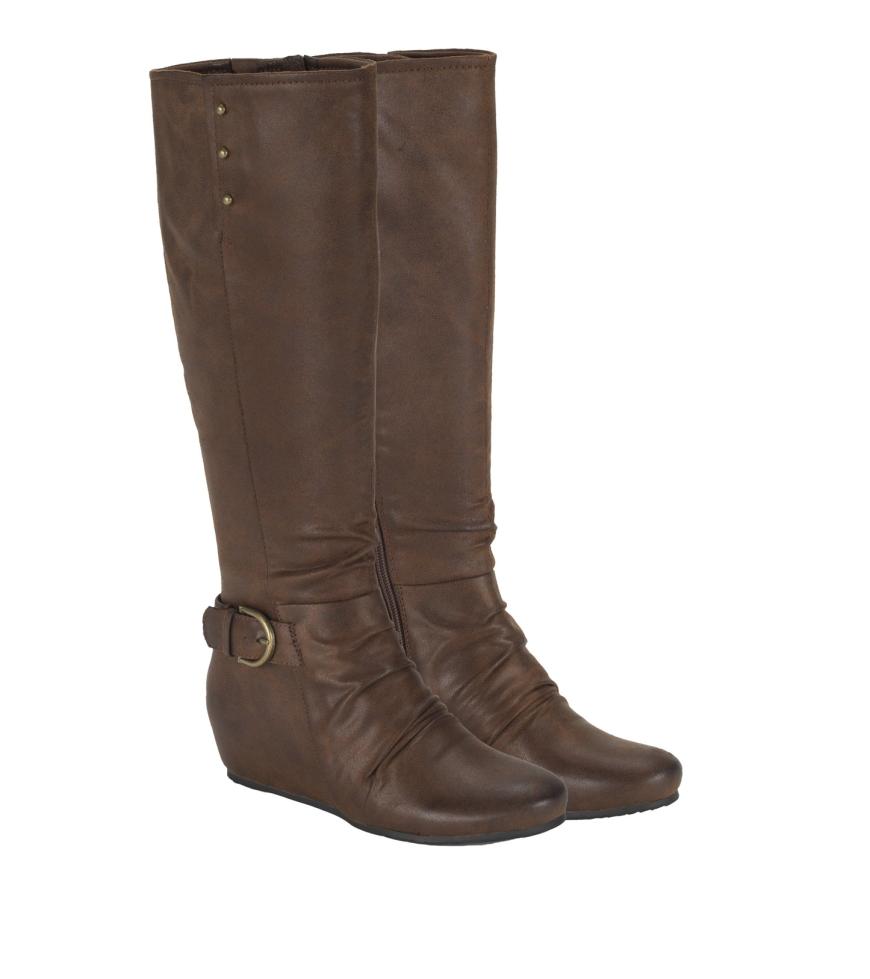 Baretraps Knee High Boots | Women Scarlett Tall Wedge Boot Brush Brown