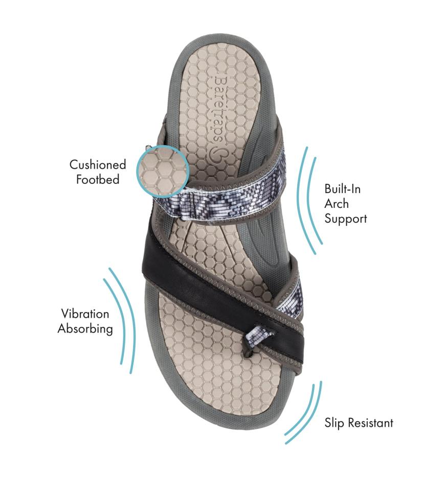 Baretraps Rebound Sandals | Women Deserae Slide Sandal Dark Grey