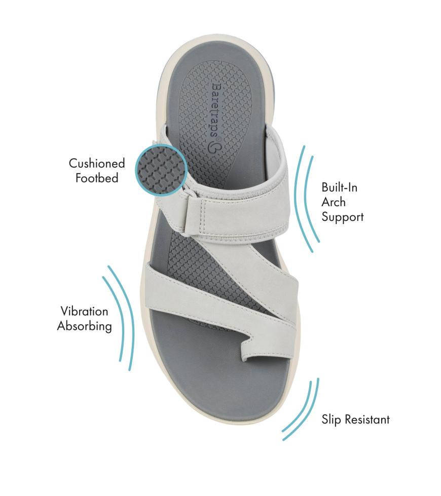 Baretraps Rebound Sandals | Women Jordy Slide Sandal Light Steel