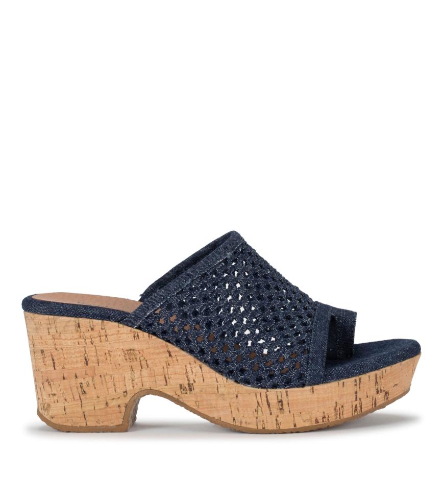 Baretraps Slides &amp; Slip On Sandals | Women Bethie Wedge Sandal Dark Denim