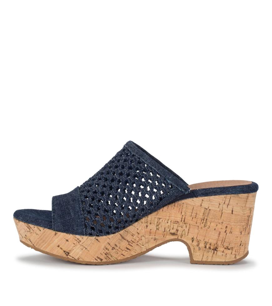 Baretraps Slides &amp; Slip On Sandals | Women Bethie Wedge Sandal Dark Denim