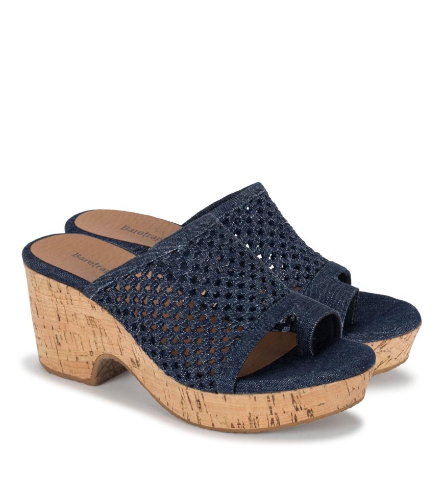 Baretraps Slides &amp; Slip On Sandals | Women Bethie Wedge Sandal Dark Denim