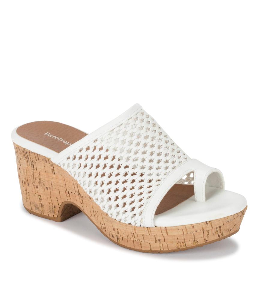 Baretraps Slides &amp; Slip On Sandals | Women Bethie Wedge Sandal White