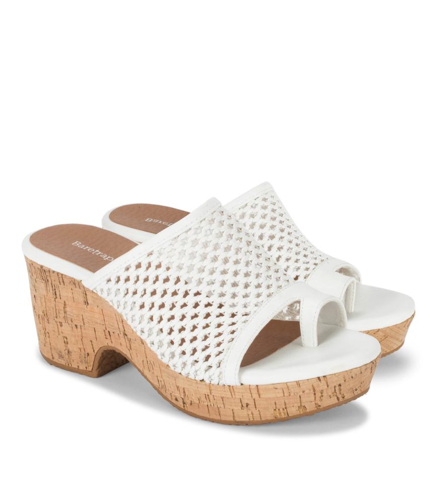 Baretraps Slides &amp; Slip On Sandals | Women Bethie Wedge Sandal White