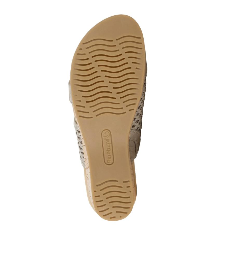 Baretraps Slides &amp; Slip On Sandals | Women Cherish Wedge Sandal Champagne