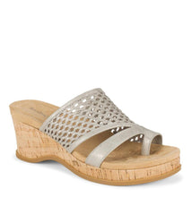 Baretraps Slides &amp; Slip On Sandals | Women Cherish Wedge Sandal Champagne