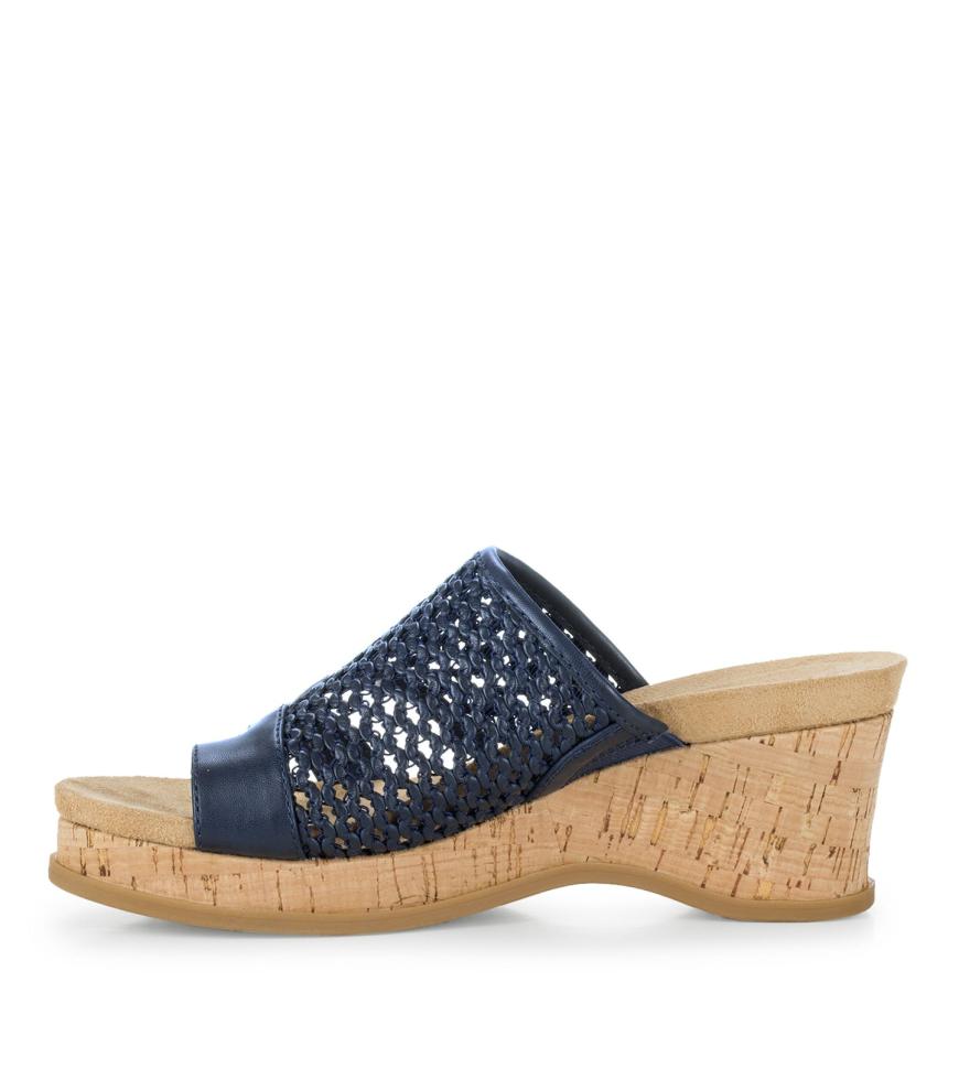 Baretraps Slides &amp; Slip On Sandals | Women Cherish Wedge Sandal Navy Blue
