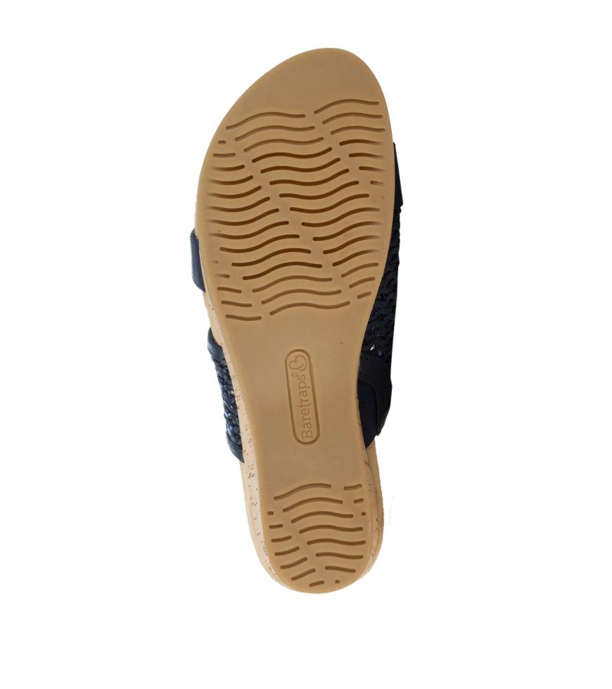 Baretraps Slides &amp; Slip On Sandals | Women Cherish Wedge Sandal Navy Blue