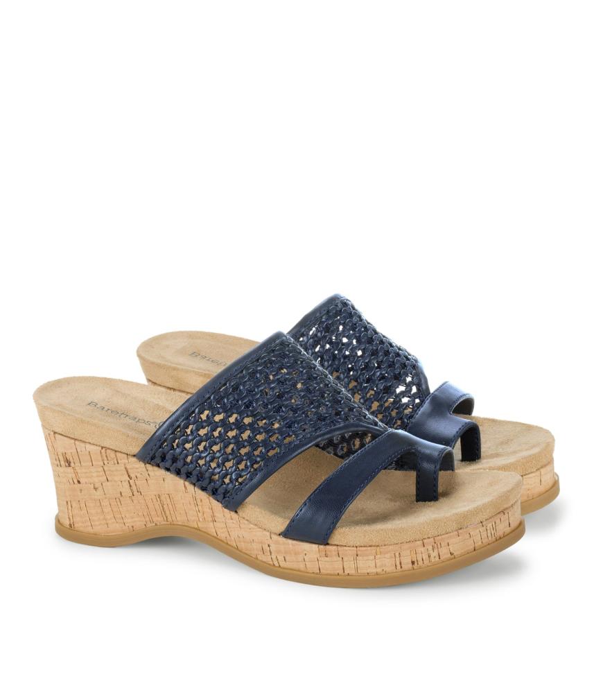 Baretraps Slides &amp; Slip On Sandals | Women Cherish Wedge Sandal Navy Blue
