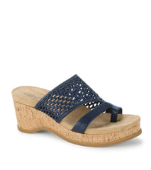 Baretraps Slides &amp; Slip On Sandals | Women Cherish Wedge Sandal Navy Blue