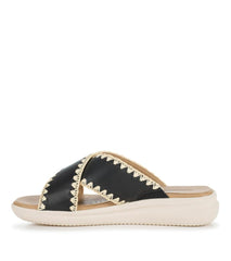 Baretraps Slides &amp; Slip On Sandals | Women Dolinda Slide Sandal Black Leather