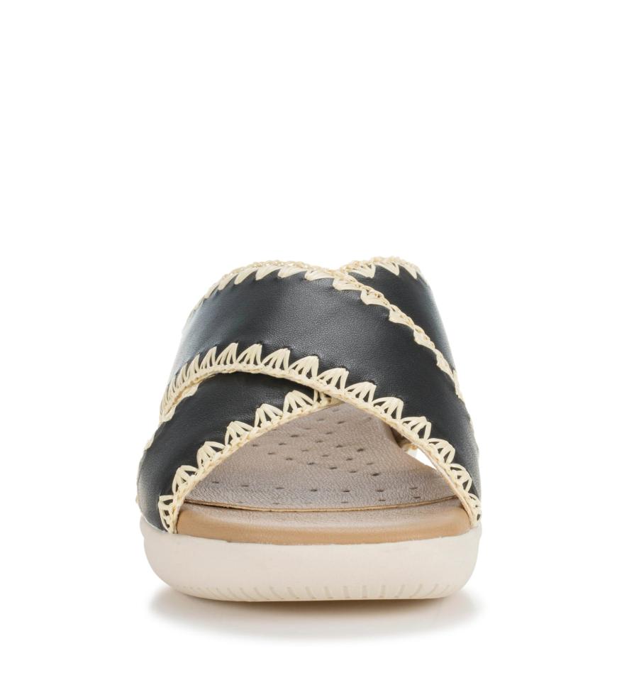 Baretraps Slides &amp; Slip On Sandals | Women Dolinda Slide Sandal Black Leather