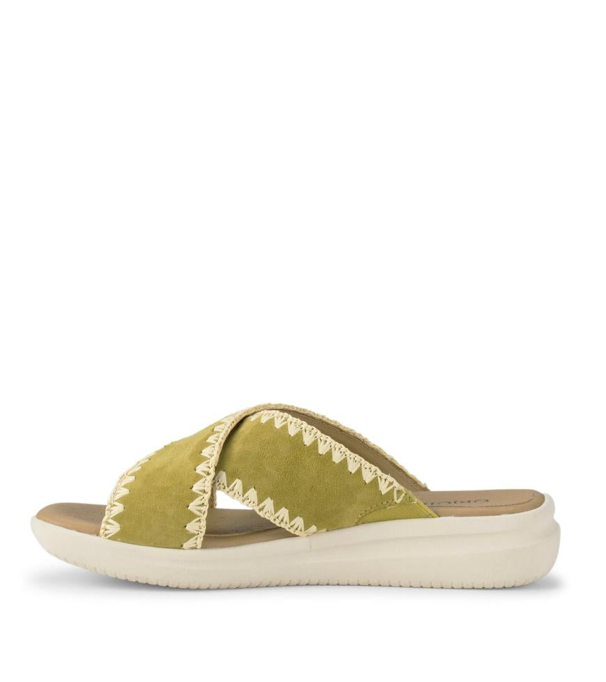 Baretraps Slides &amp; Slip On Sandals | Women Dolinda Slide Sandal Kelp Suede