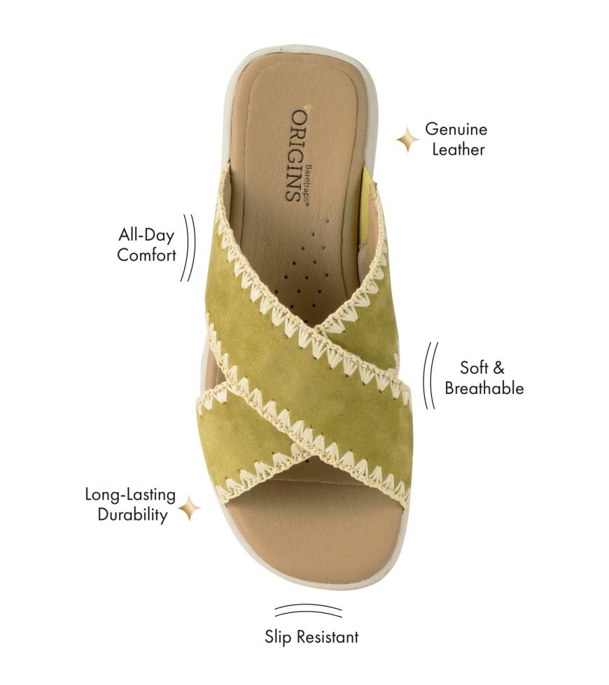 Baretraps Slides &amp; Slip On Sandals | Women Dolinda Slide Sandal Kelp Suede