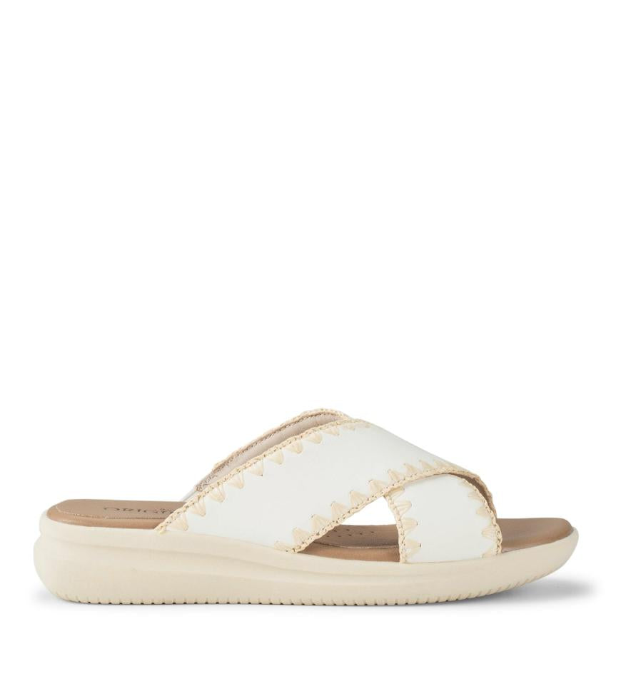Baretraps Slides &amp; Slip On Sandals | Women Dolinda Slide Sandal Off White Leather