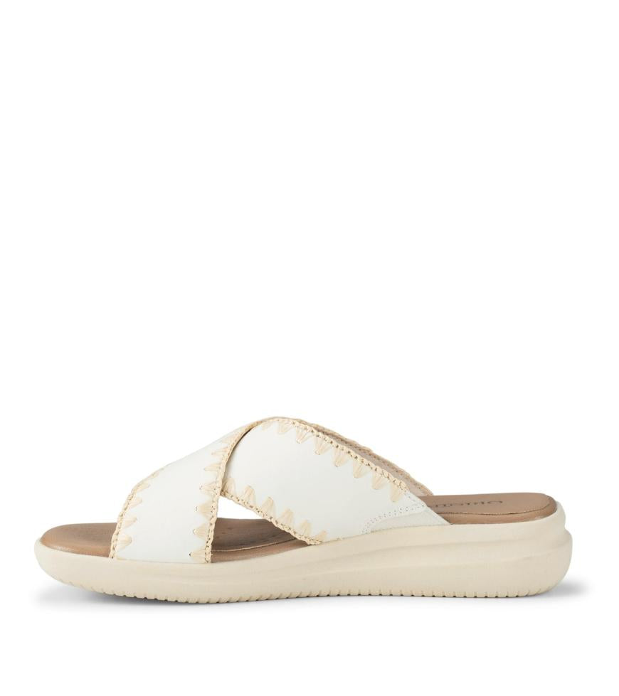 Baretraps Slides &amp; Slip On Sandals | Women Dolinda Slide Sandal Off White Leather
